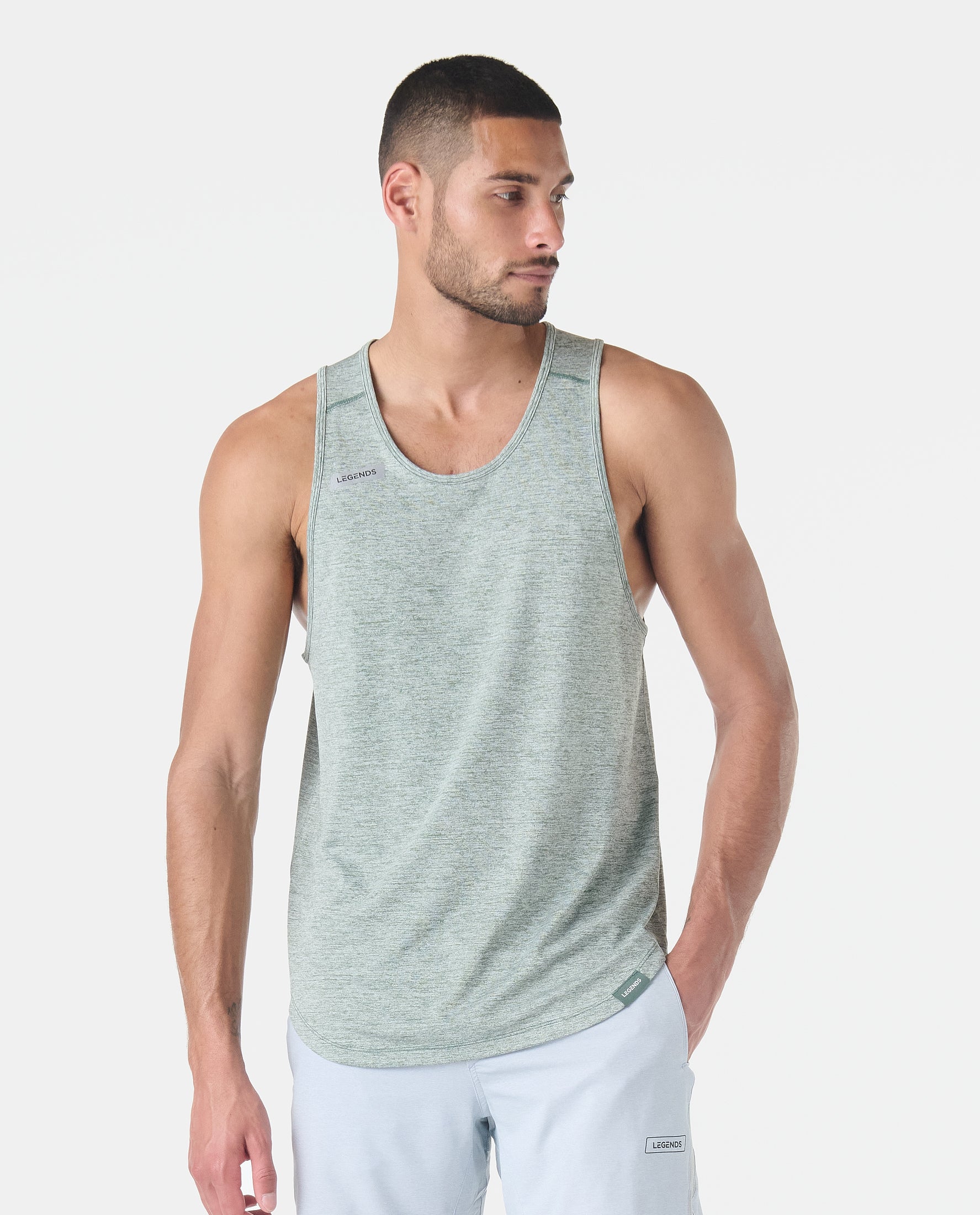 Enzo Tank Hunter Green Heather