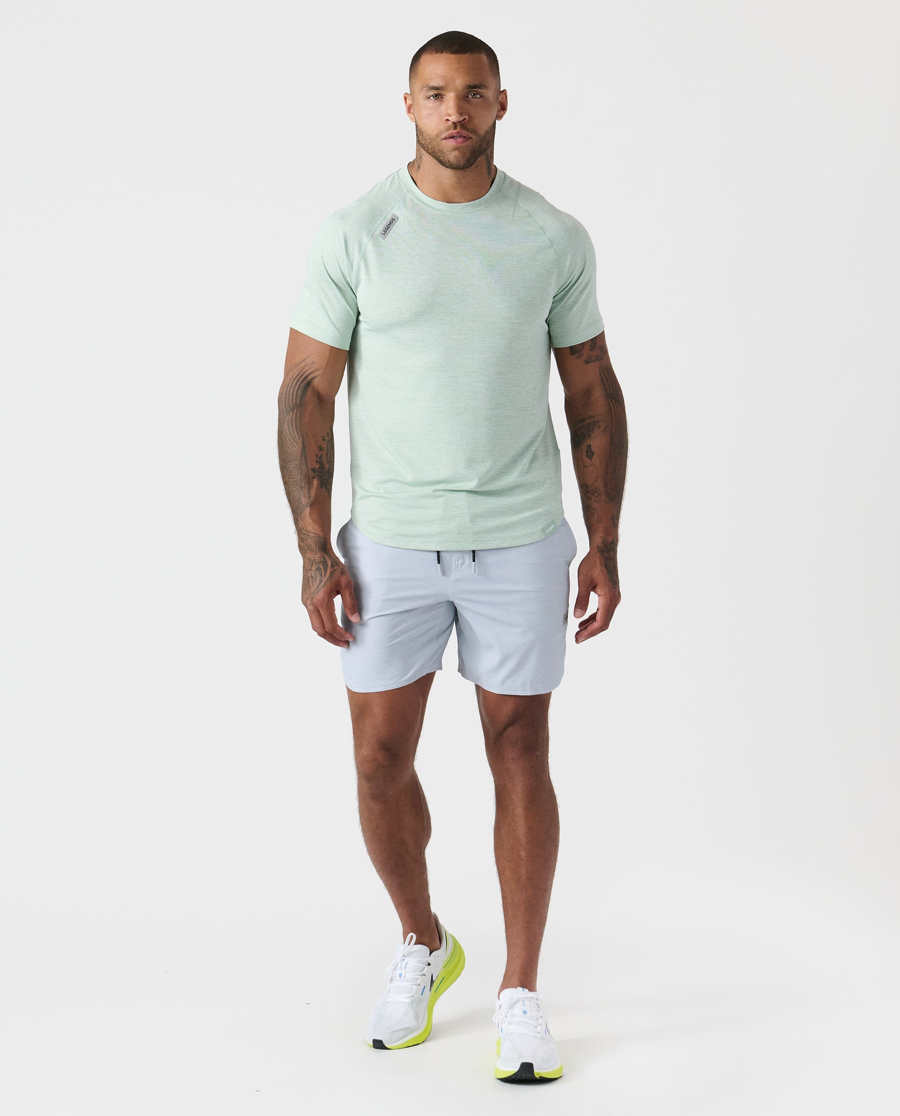 Enzo Tee Dusty Sage Heather