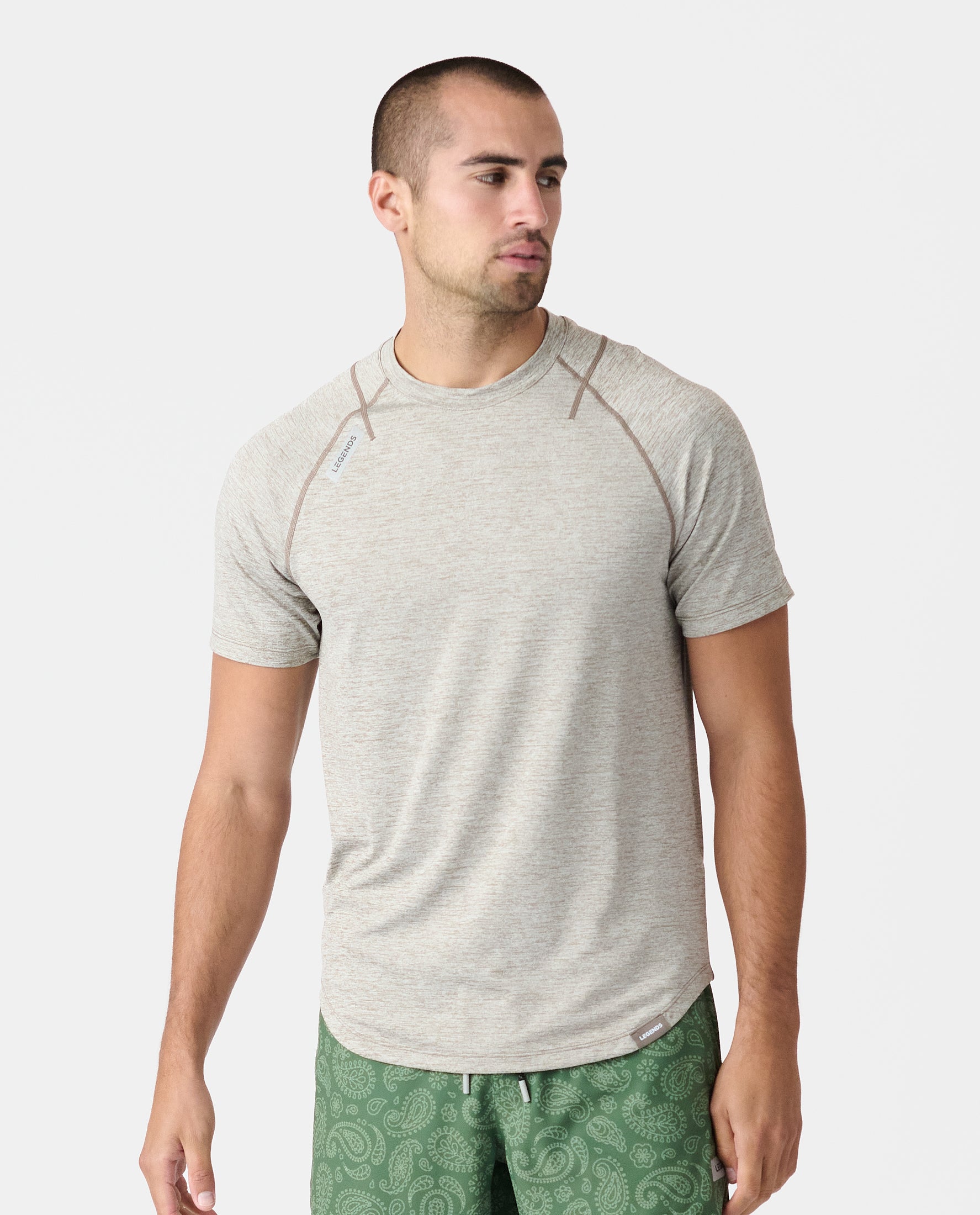 Enzo Tee Taupe Heather