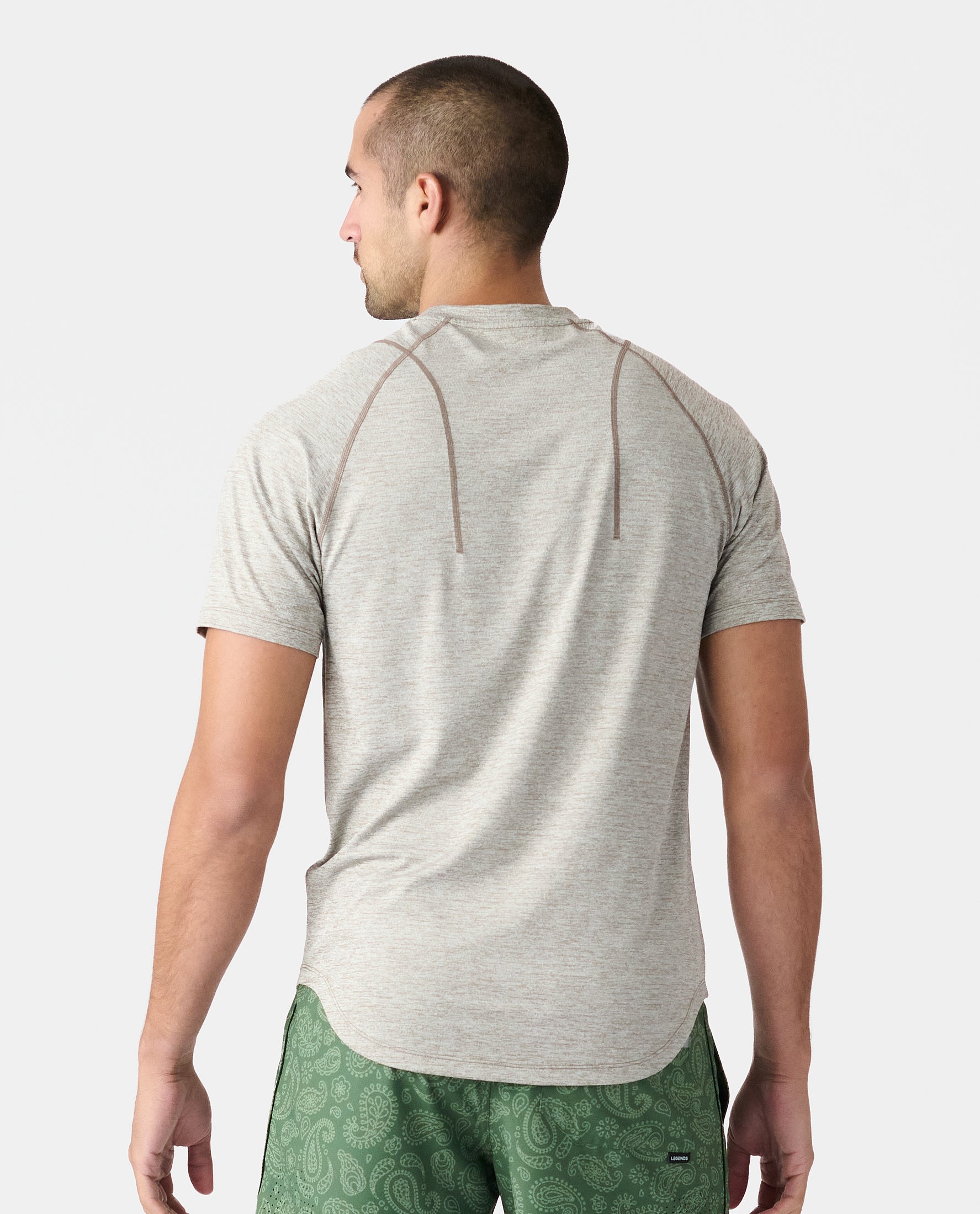 Enzo Tee Taupe Heather