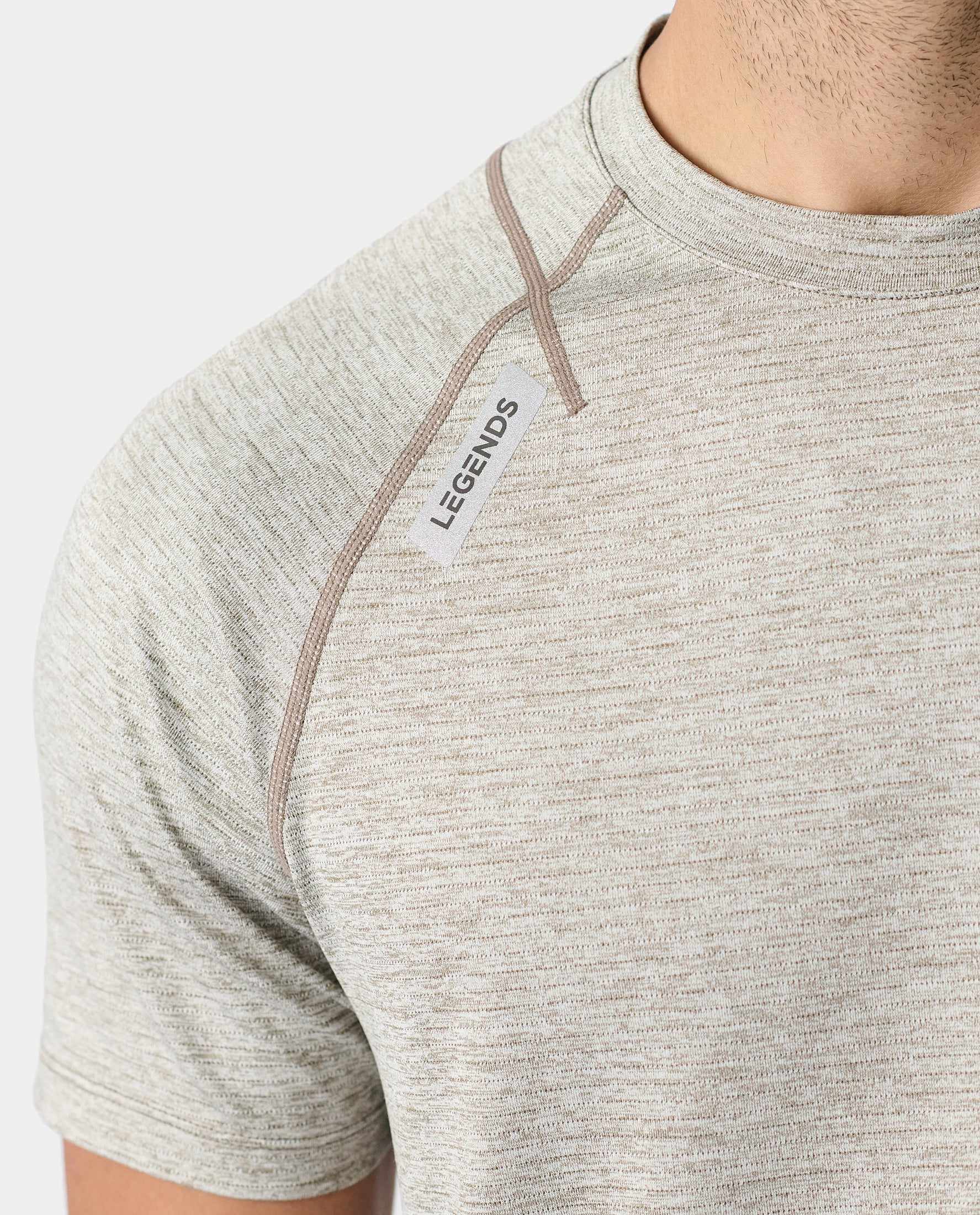 Enzo Tee Taupe Heather