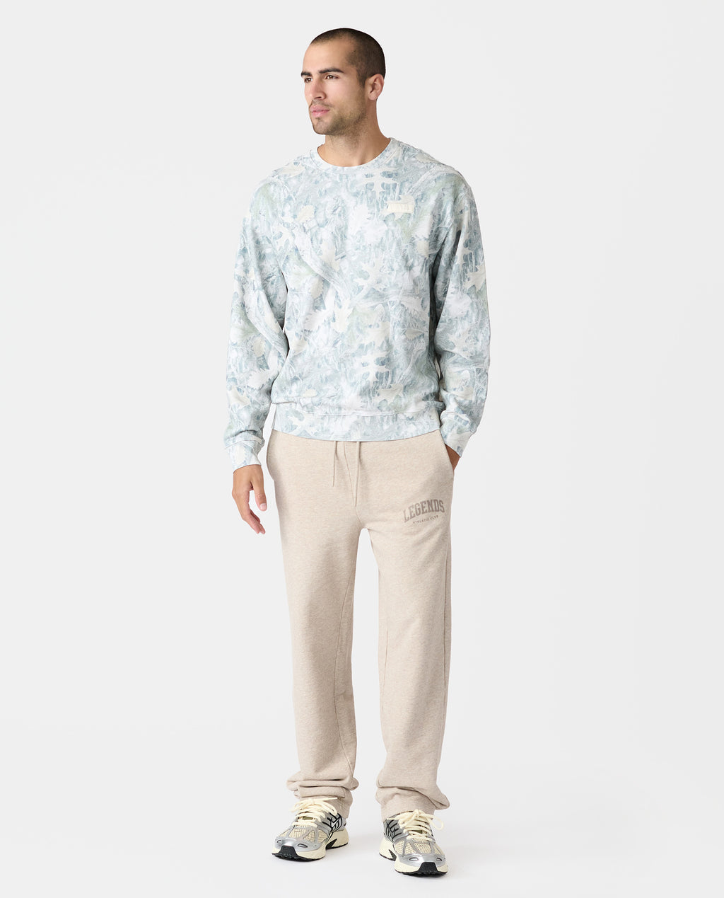 Fairfax Crew Washed Forest Camo Sage