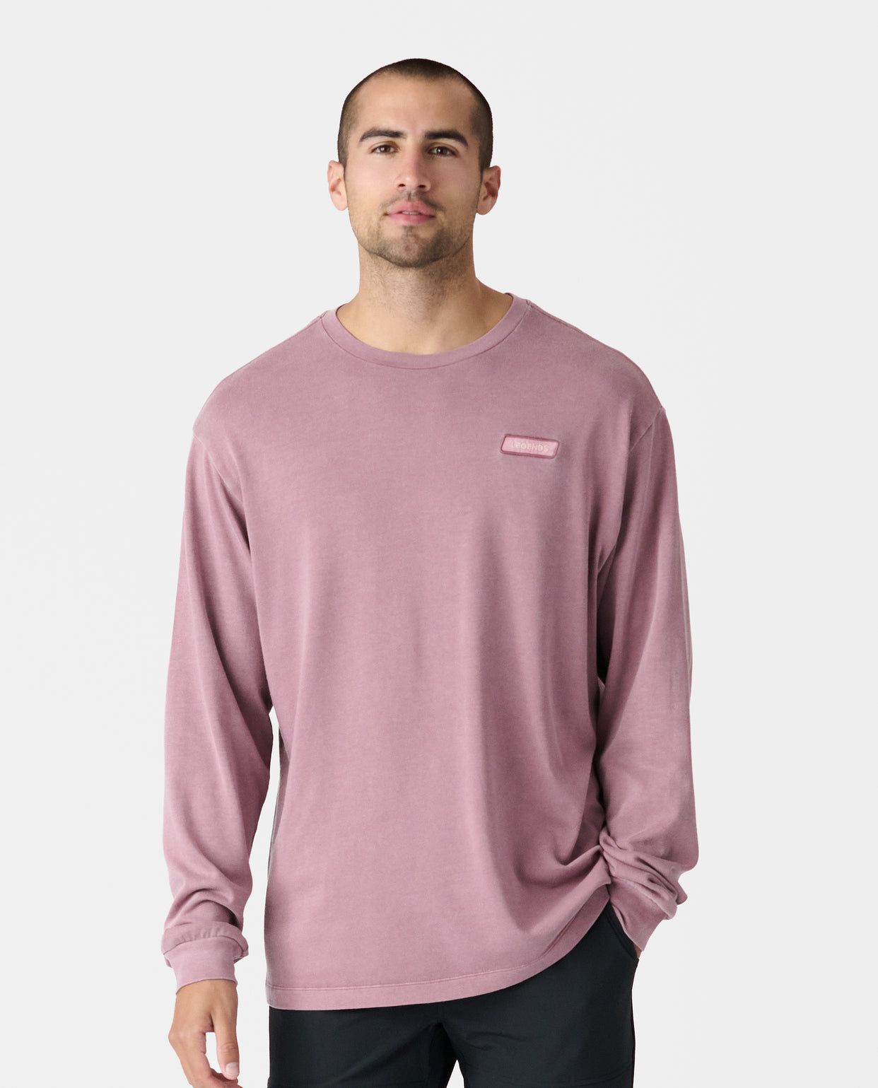 Fairfax Oversized LS Tee Washed Ruby