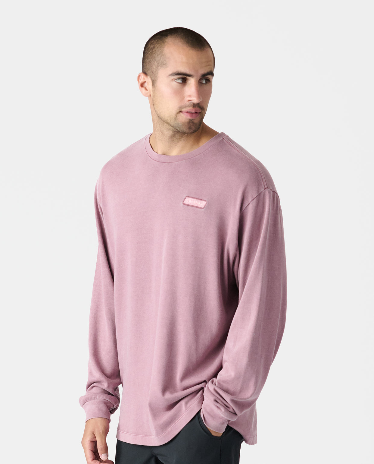 Fairfax Oversized LS Tee Washed Ruby