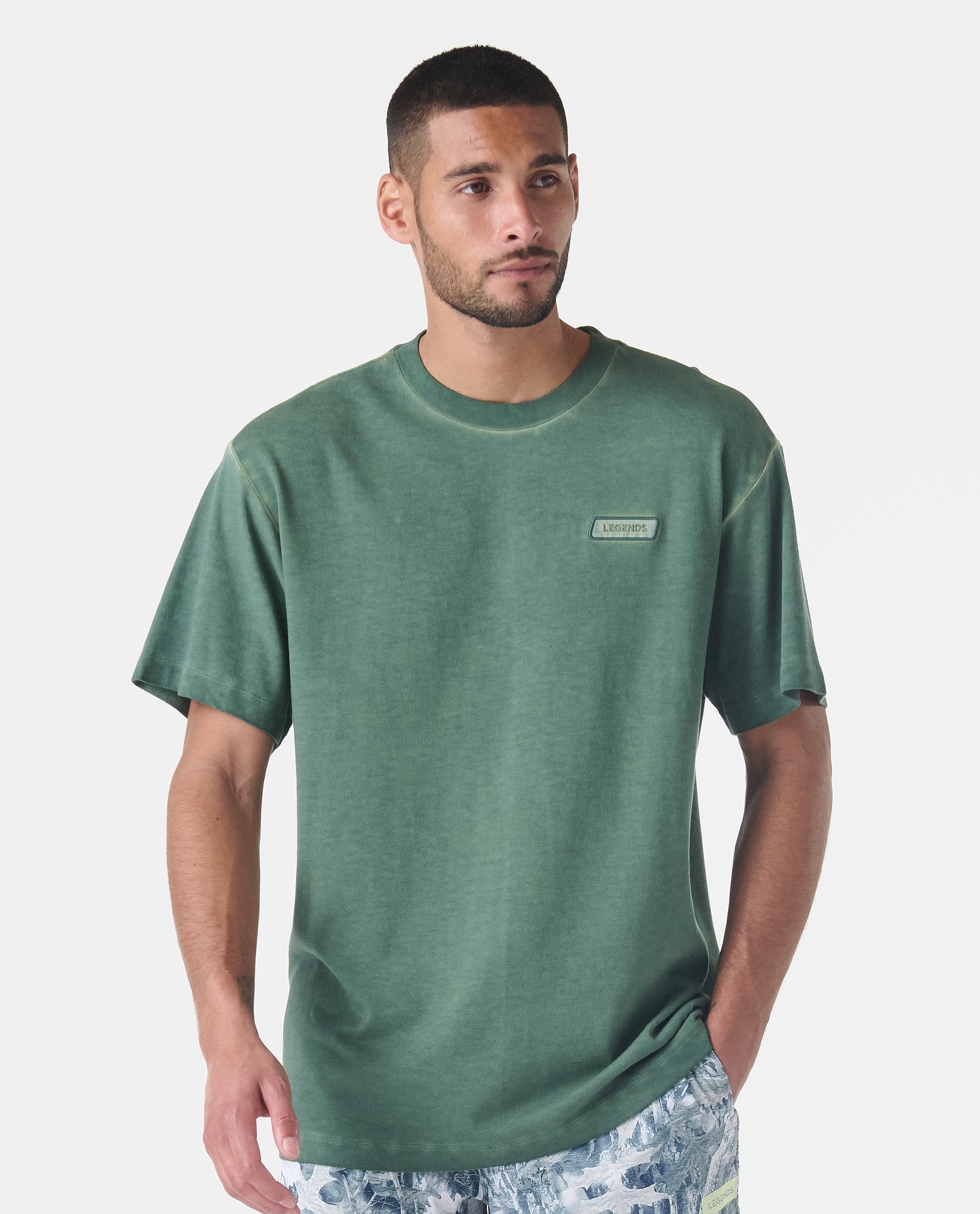 Fairfax Oversized Lunar Tee Washed Hunter Green