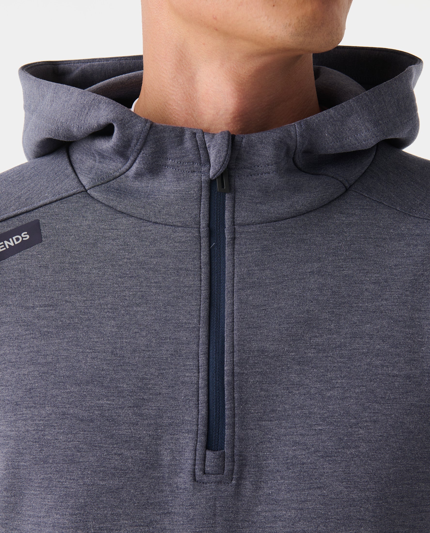 Hawthorne Tech Quarter Zip Hoodie (Slim-Fit) Navy Heather