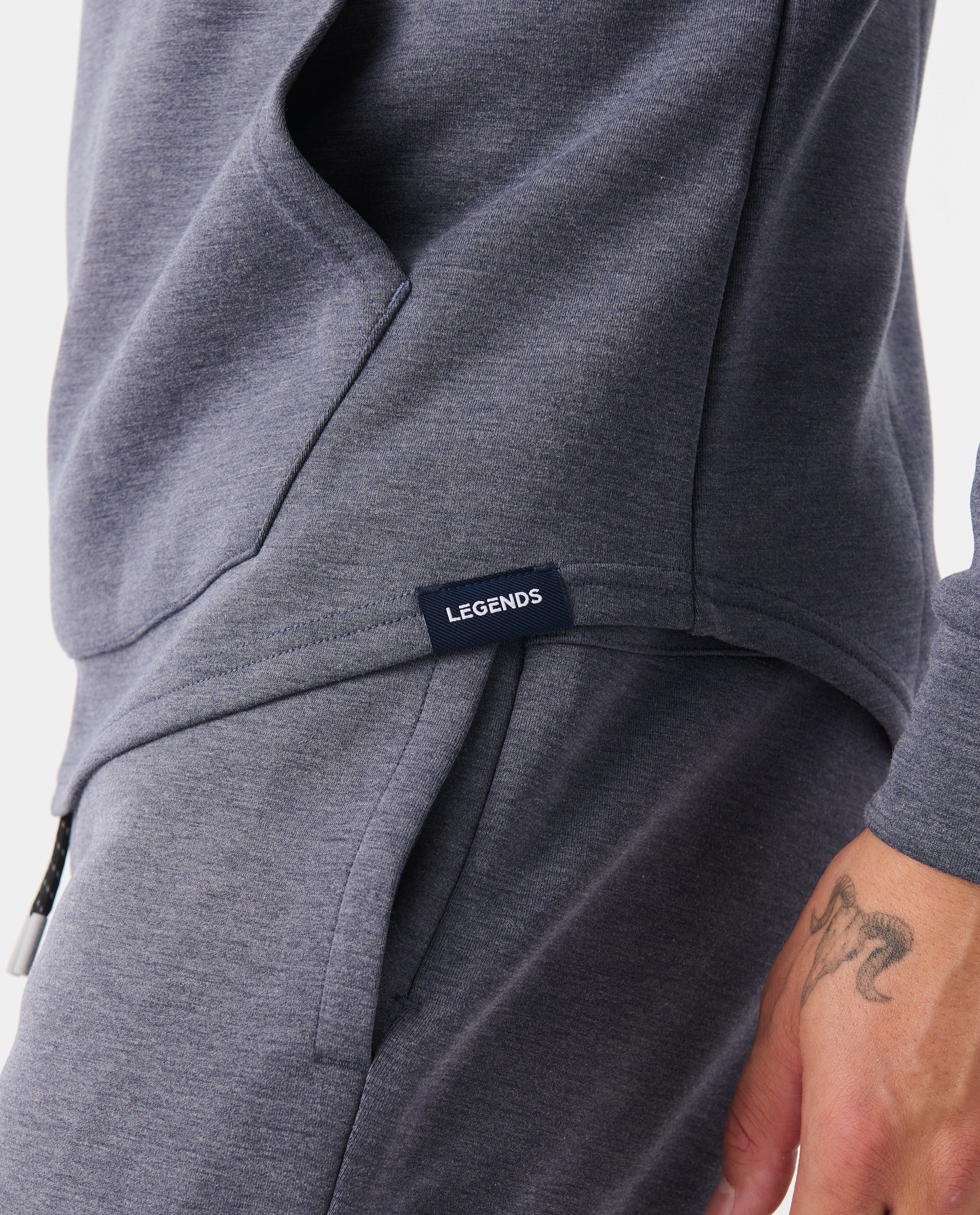 Hawthorne Tech Quarter Zip Hoodie (Slim-Fit) Navy Heather
