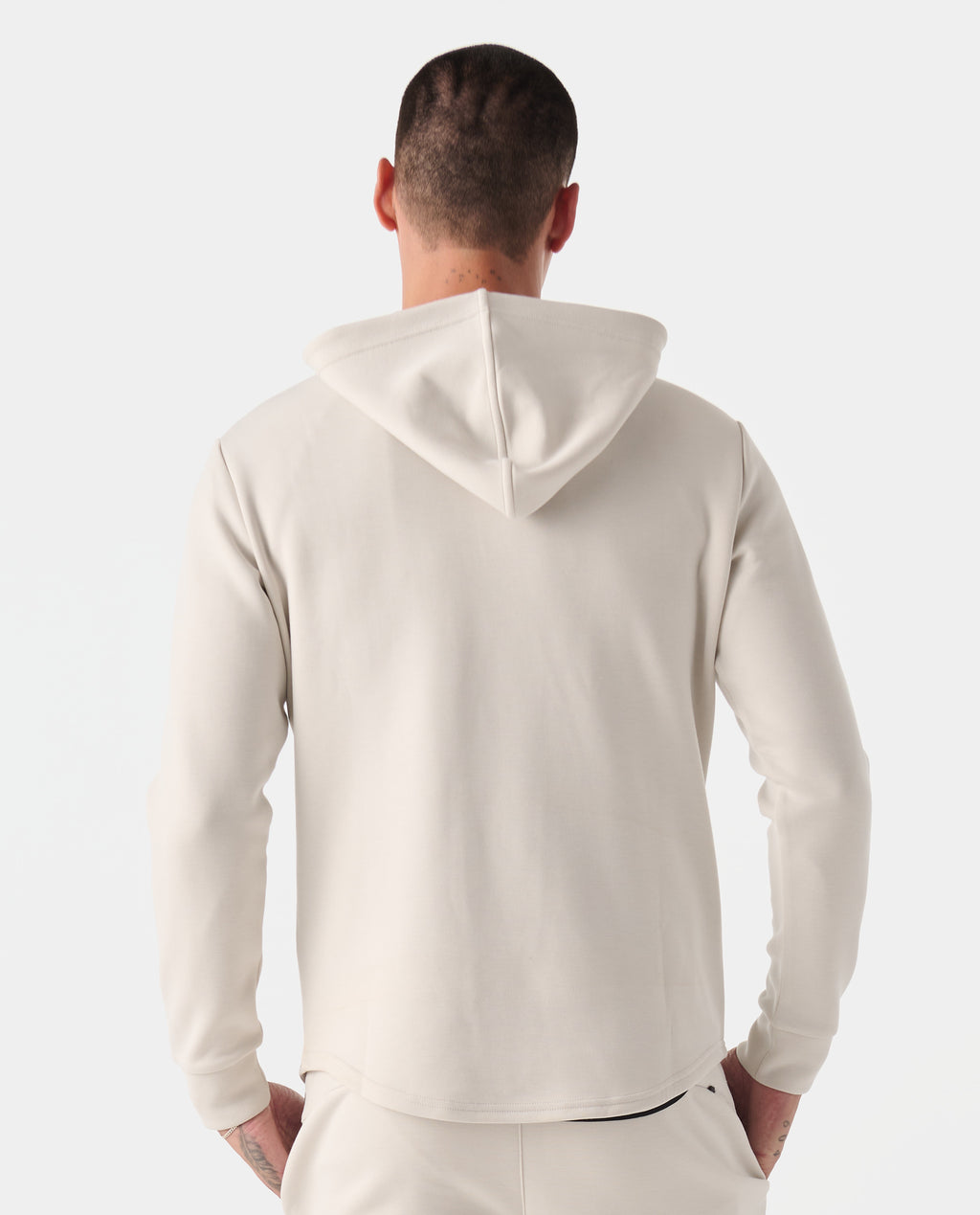 Hawthorne Tech Quarter Zip Hoodie (Slim-Fit) Stone Heather