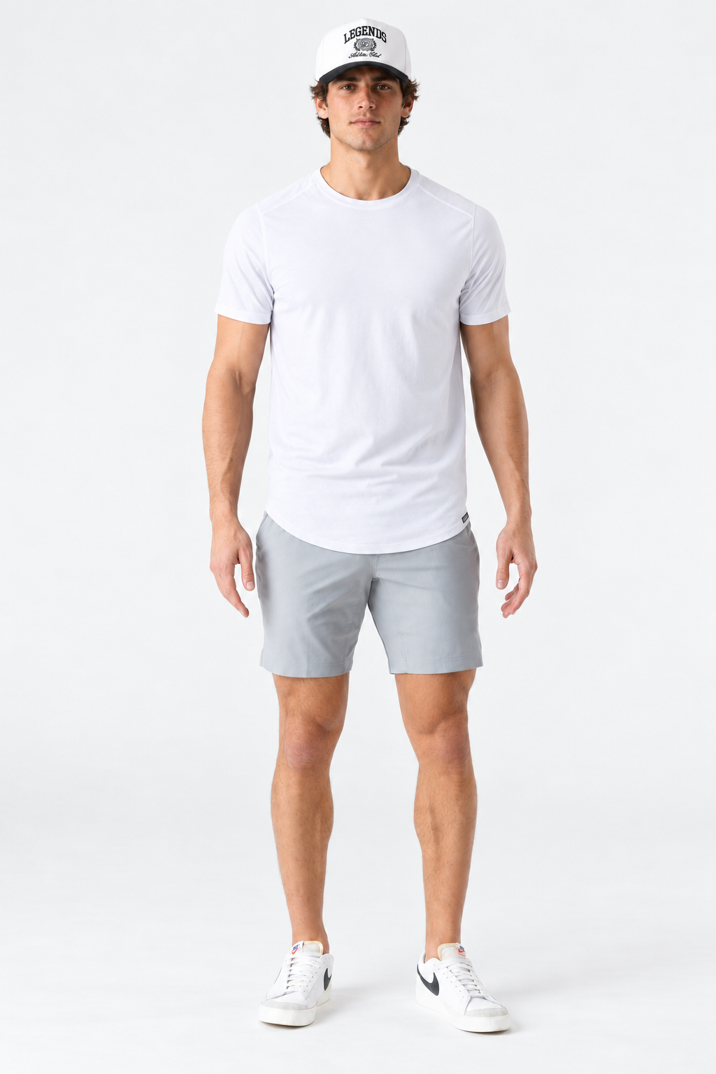 Aviation Tee Curved Hem White - 3