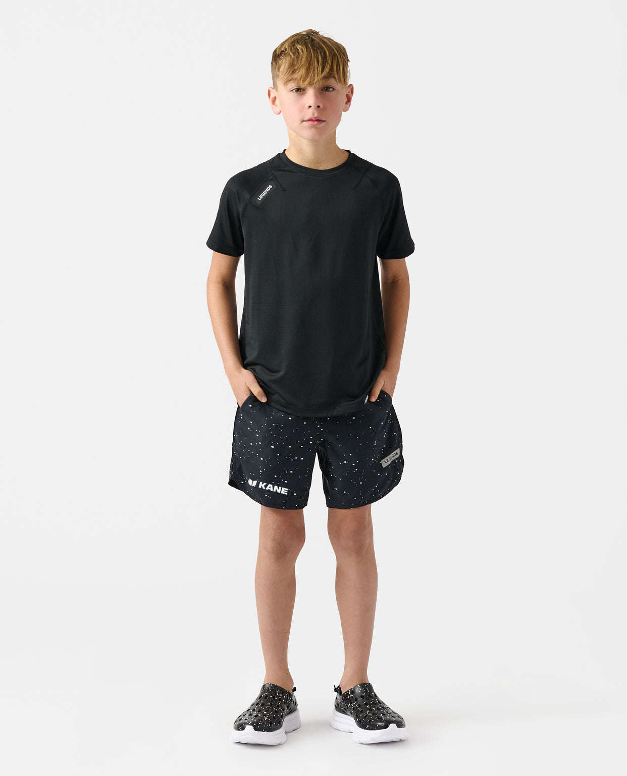 KANE x Little Legends Luka Short Black Splatter