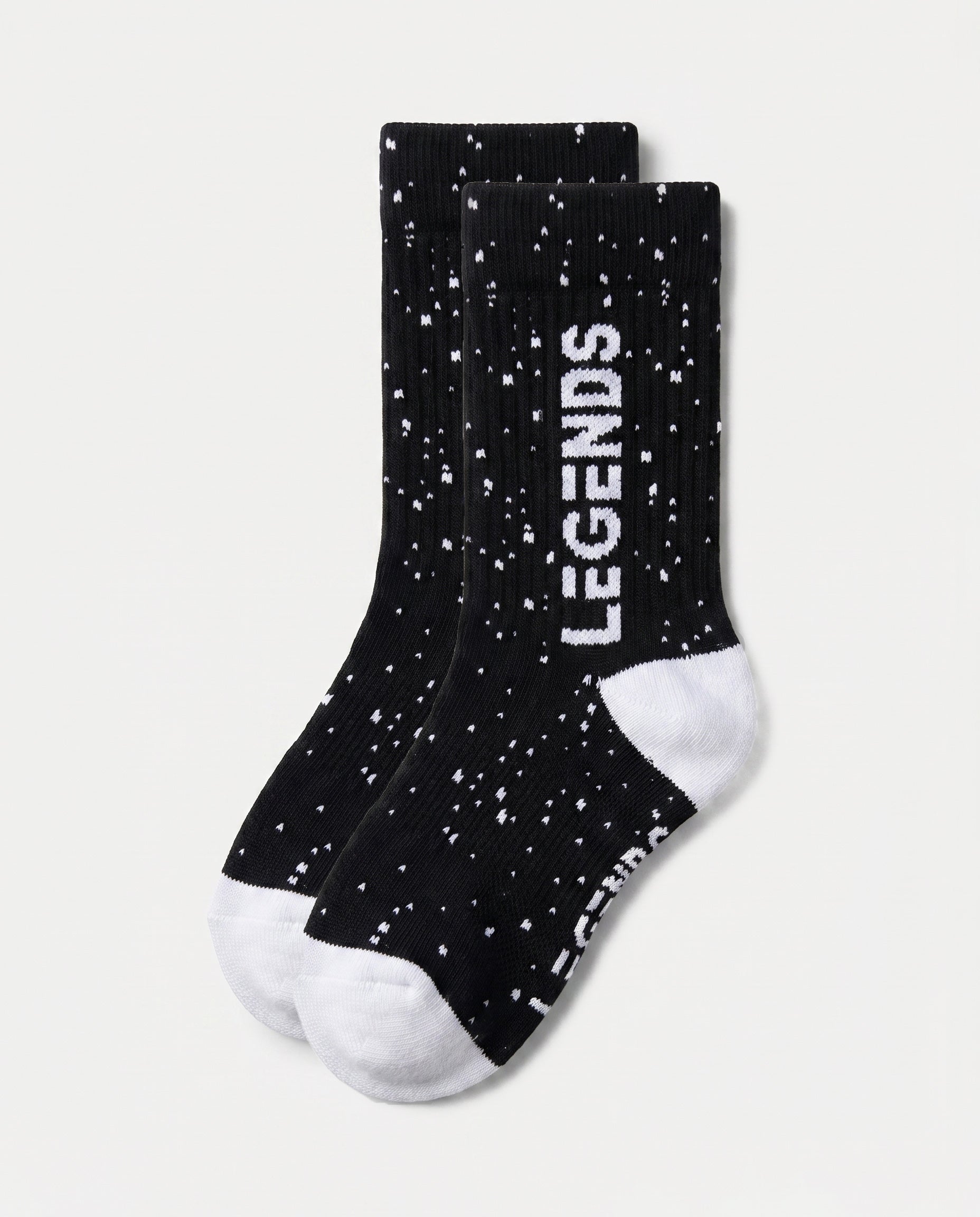 Little Legends Vertical Spotlight Athletic Sock Black Splatter
