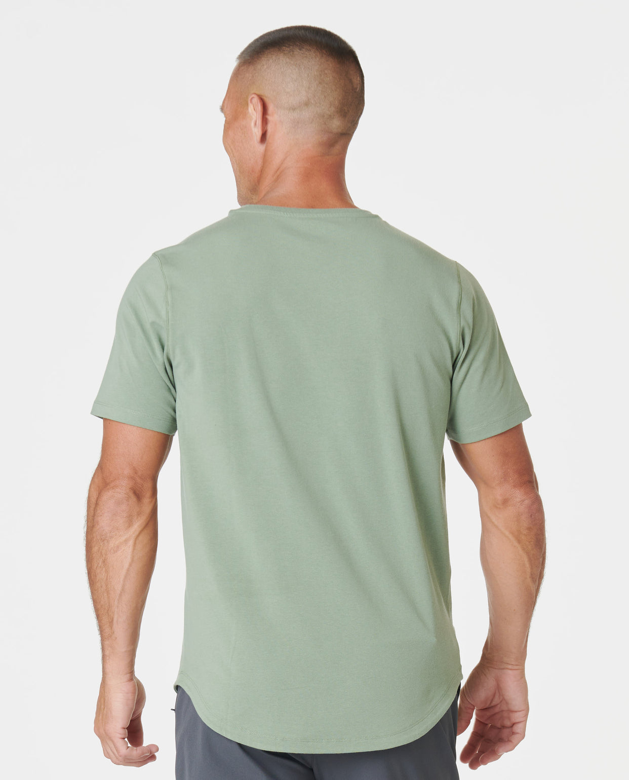 Aviation Tee Curved Hem Sea Spray