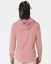 Aviation Tee Hooded LS Washed Withered Rose