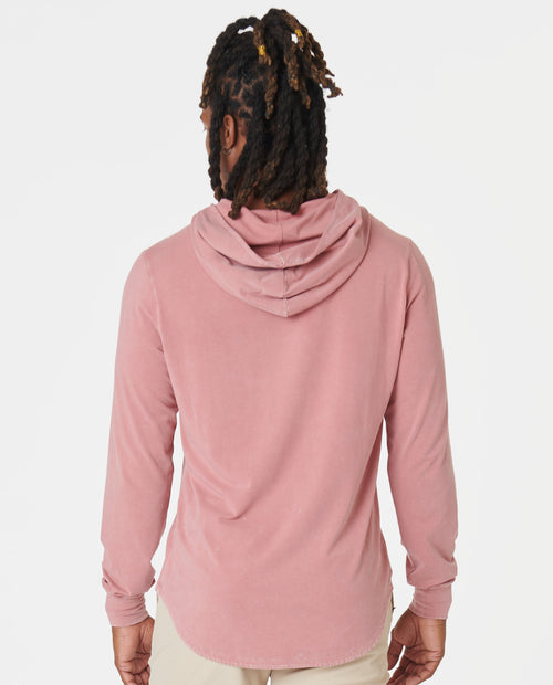 Aviation Tee Hooded LS Washed Withered Rose