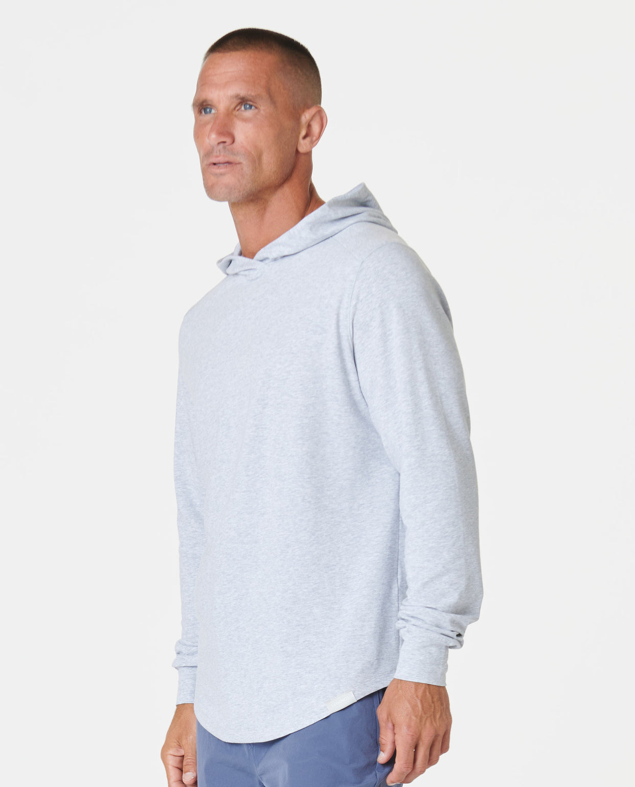 Aviation Tee Hooded LS Heather Gray