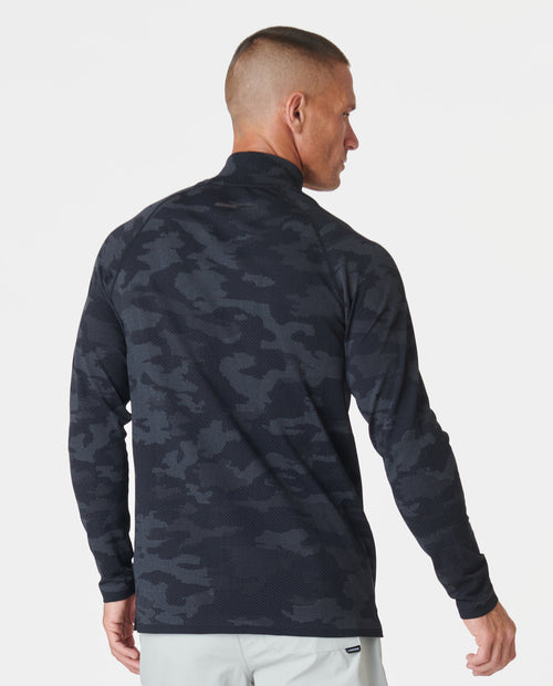 Dash Quarter Zip Black Camo