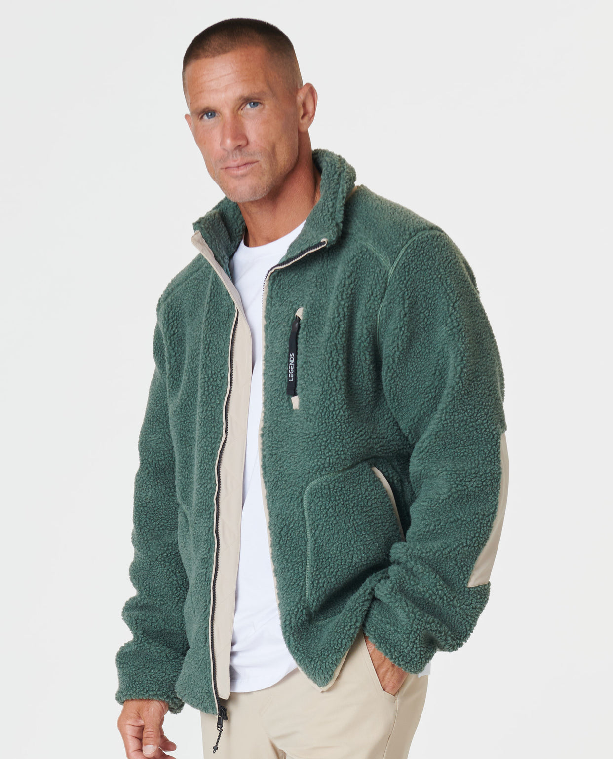 Green sherpa jacket online