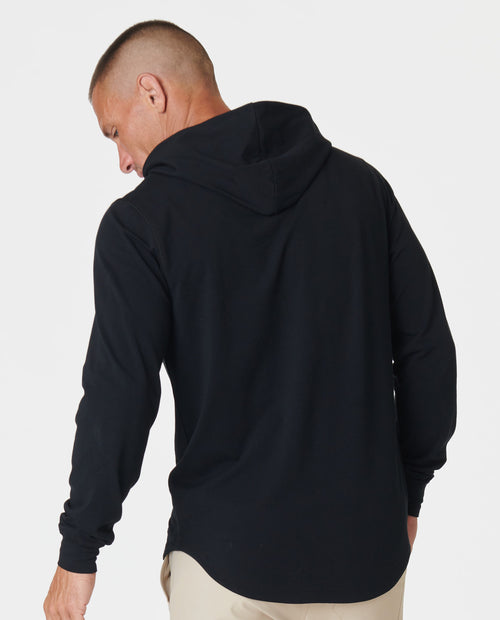 Aviation Tee Hooded LS Black