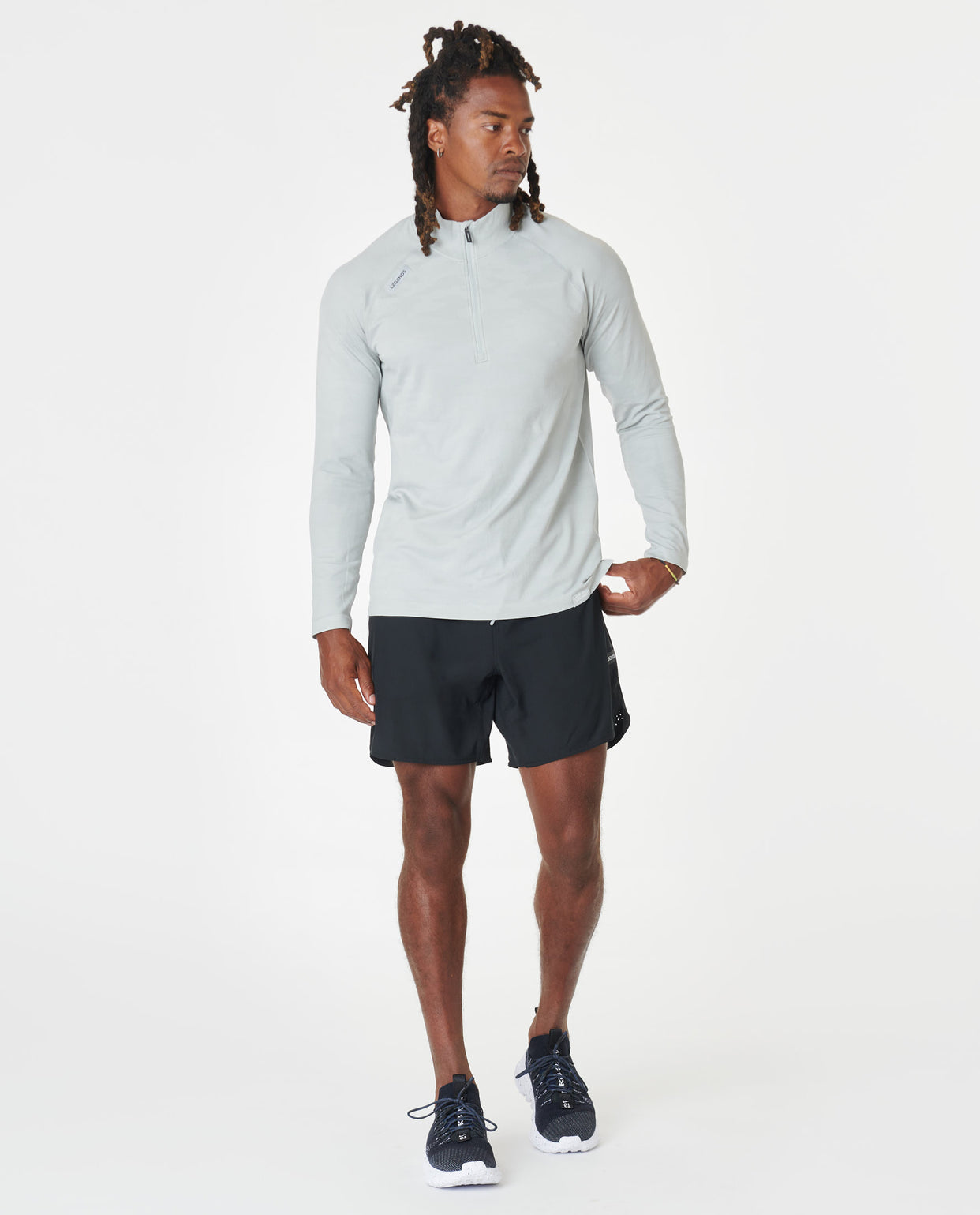 Dash Quarter Zip - Gray Camo (Side View)