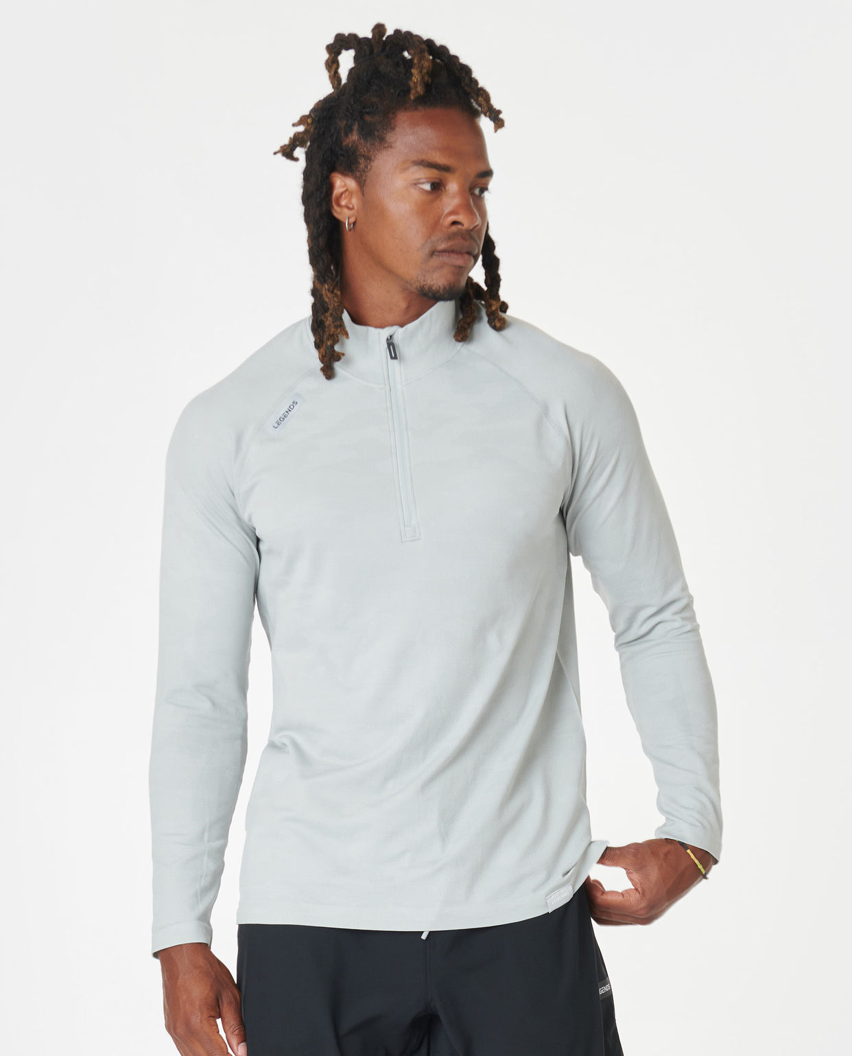 Dash Quarter Zip - Gray Camo