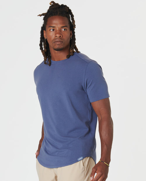 Aviation Tee Curved Hem Nightshadow