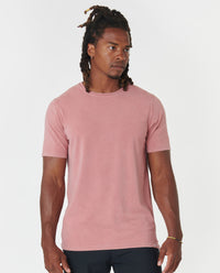 Aviation Tee Split-Hem Washed Withered Rose