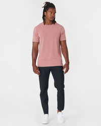 Aviation Tee Split-Hem Washed Withered Rose