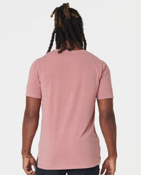 Aviation Tee Split-Hem Washed Withered Rose