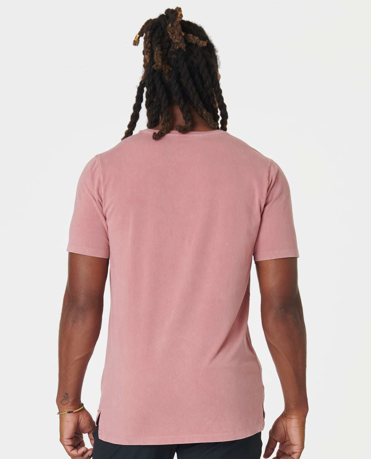 Aviation Tee Split-Hem Washed Withered Rose
