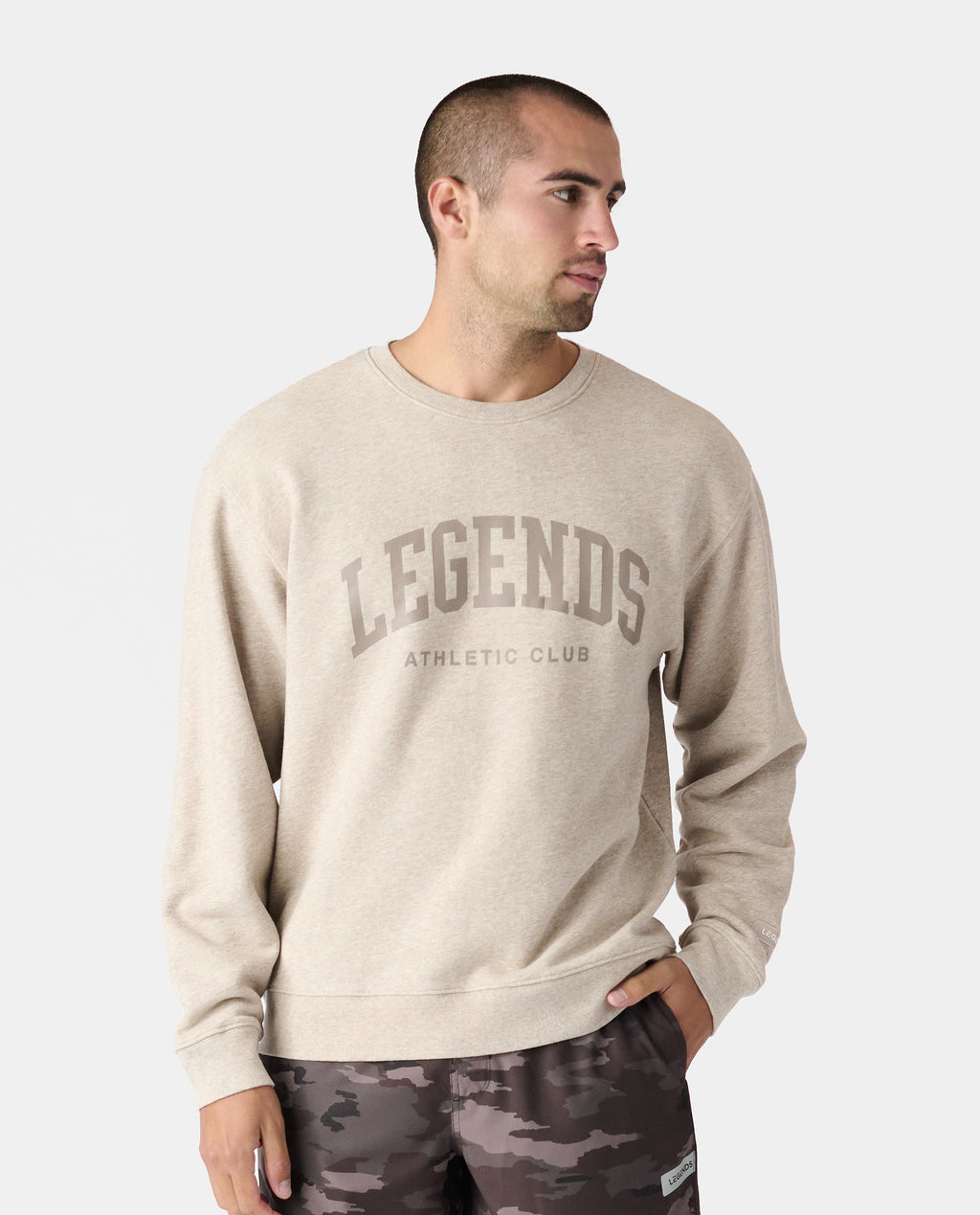 Fairfax Crew Varsity Taupe Heather