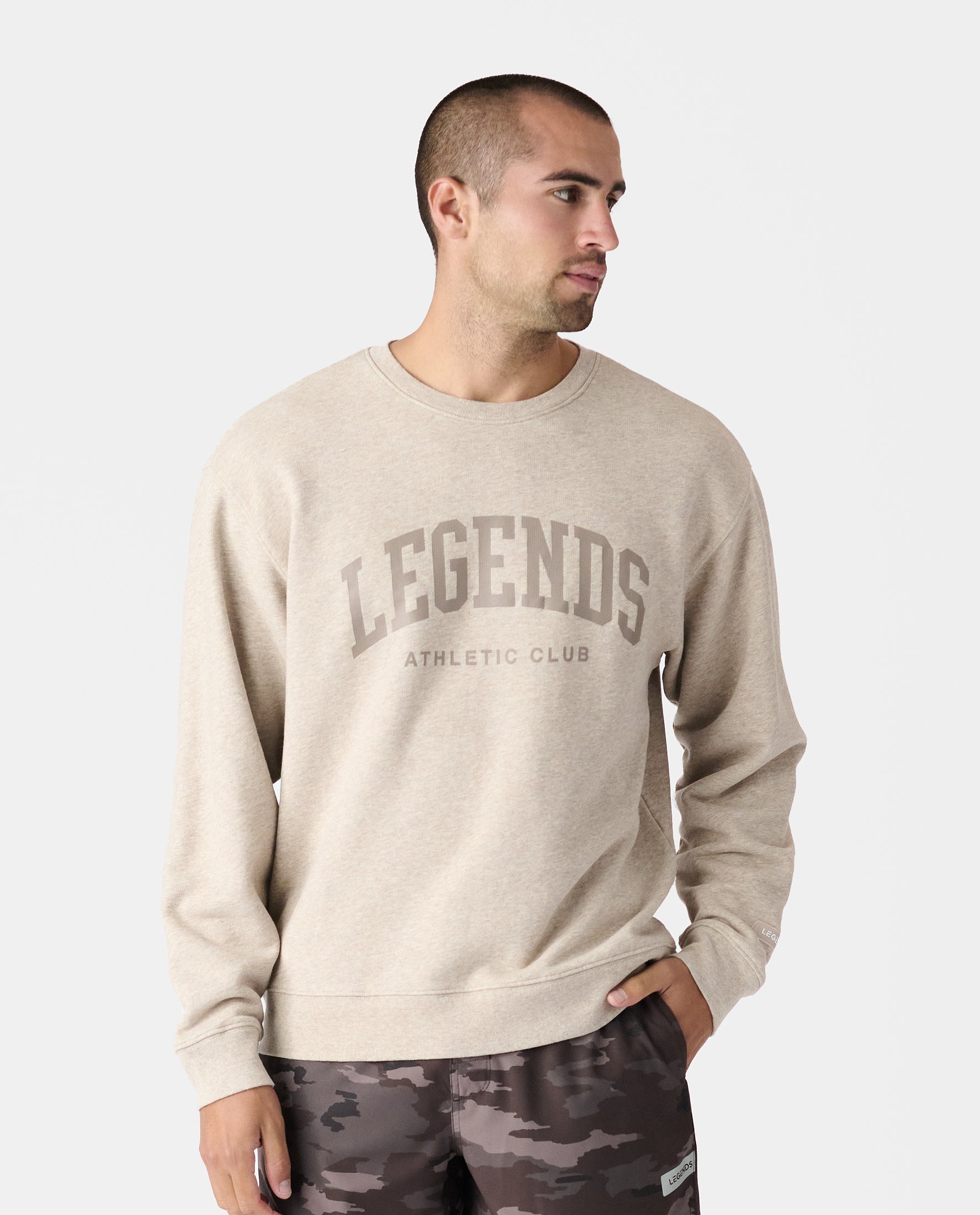 Fairfax Crew Varsity Taupe Heather
