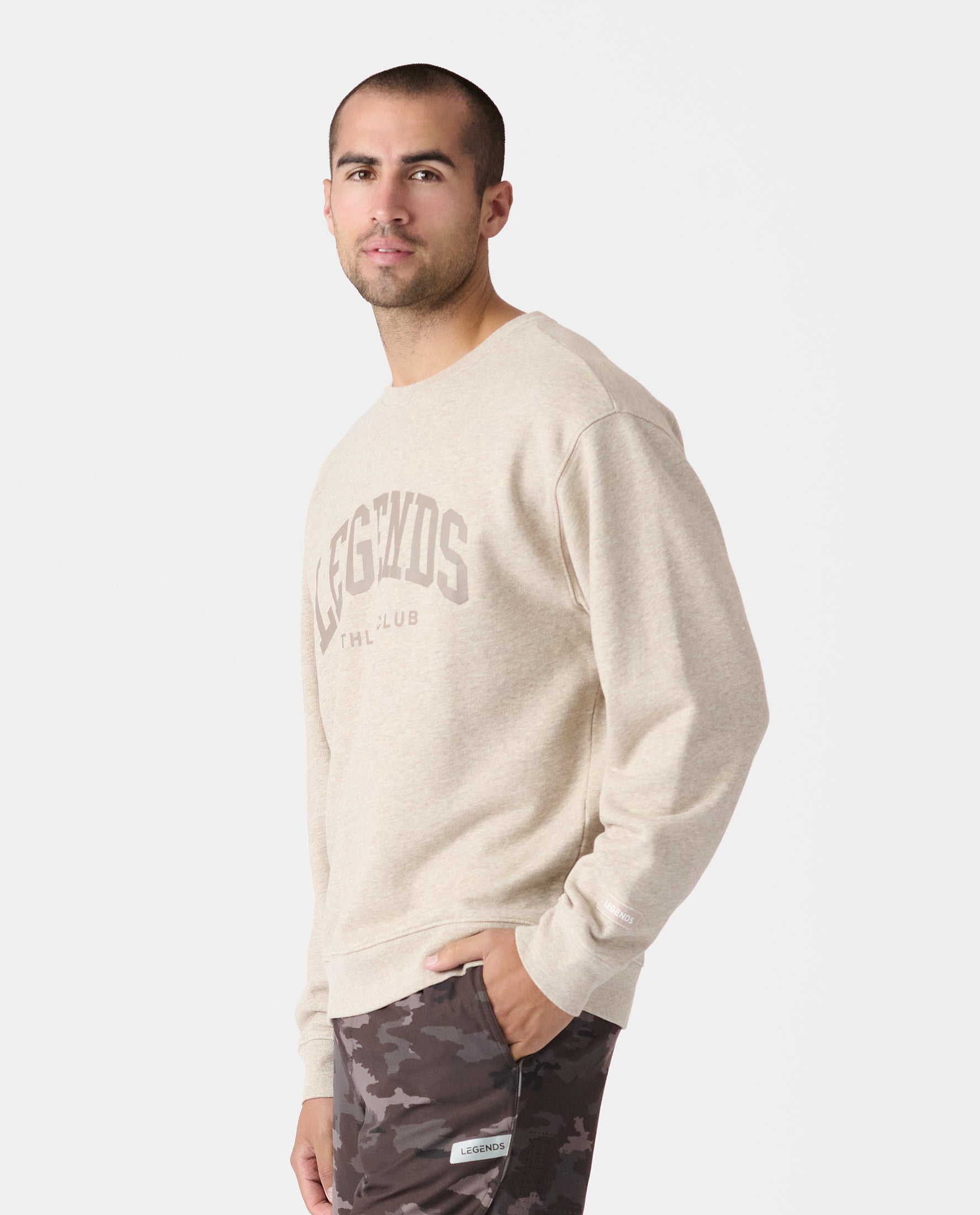 Fairfax Crew Varsity Taupe Heather