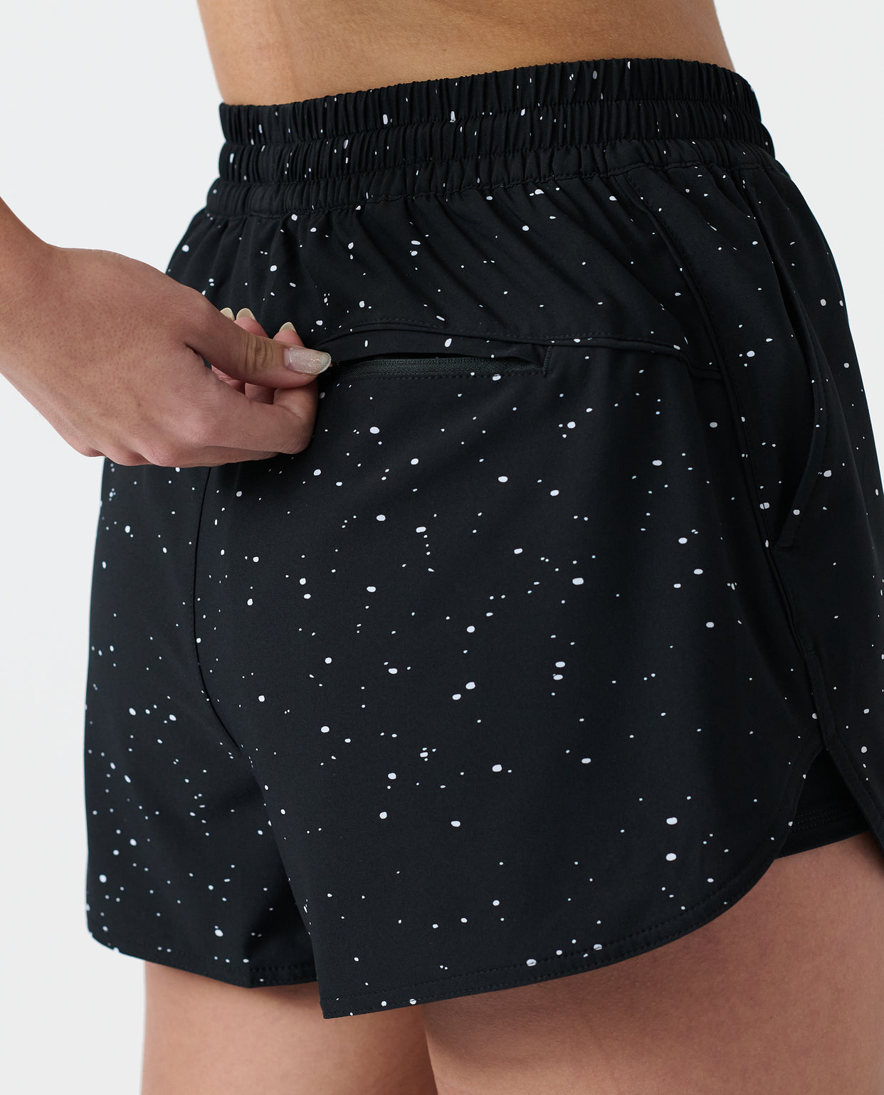 Leni Short Black Splatter