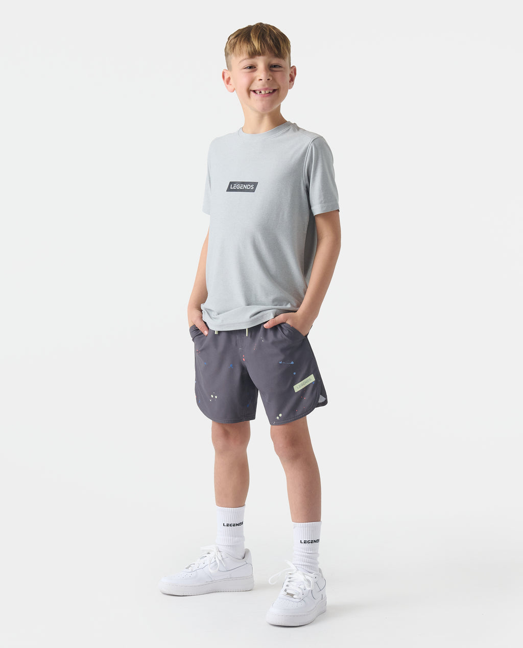 Little Legends Aire Tee Rhombus Heather Gray