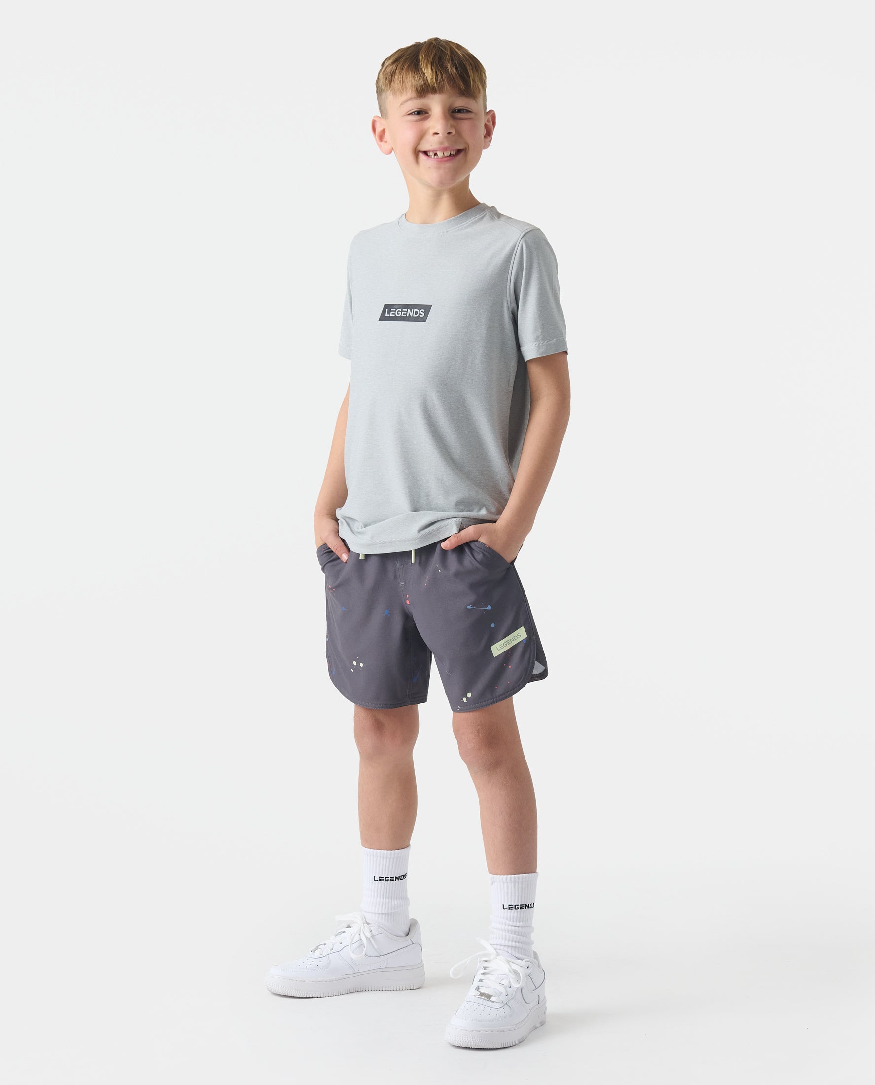 Little Legends Aire Tee Rhombus Heather Gray