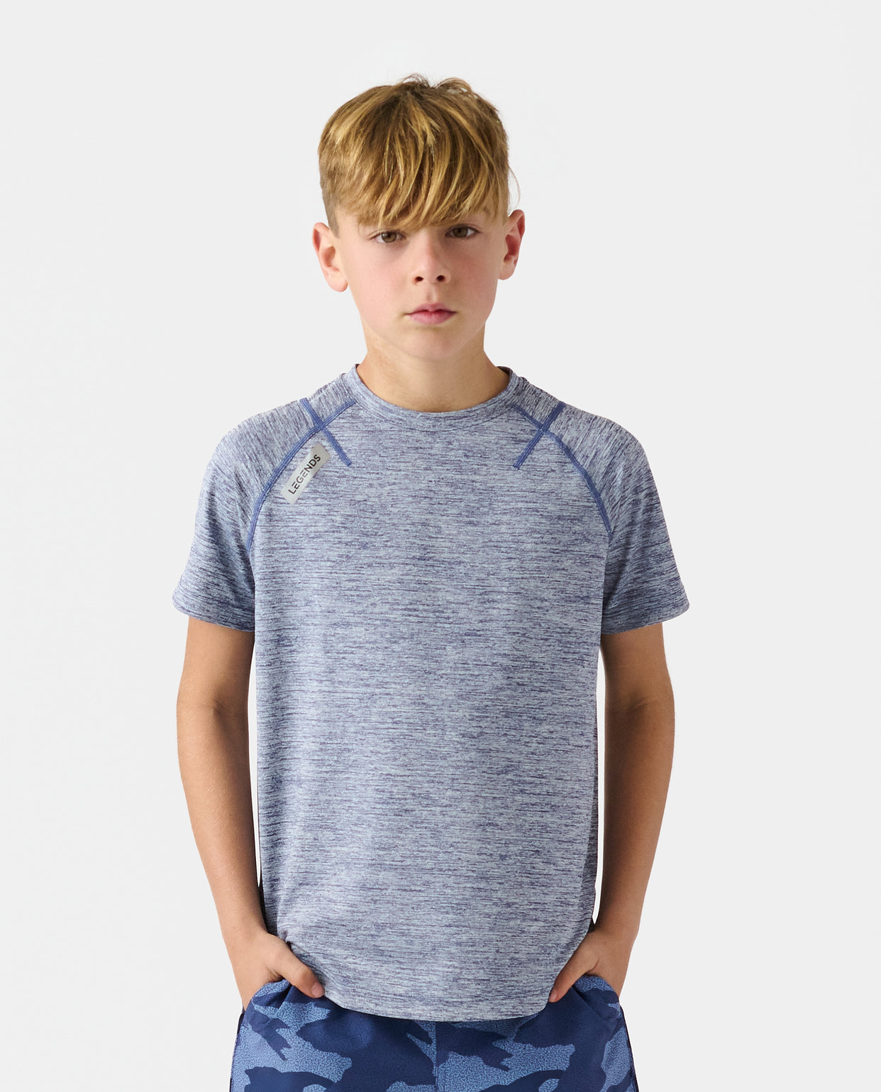 Little Legends Enzo Tee Ocean Heather