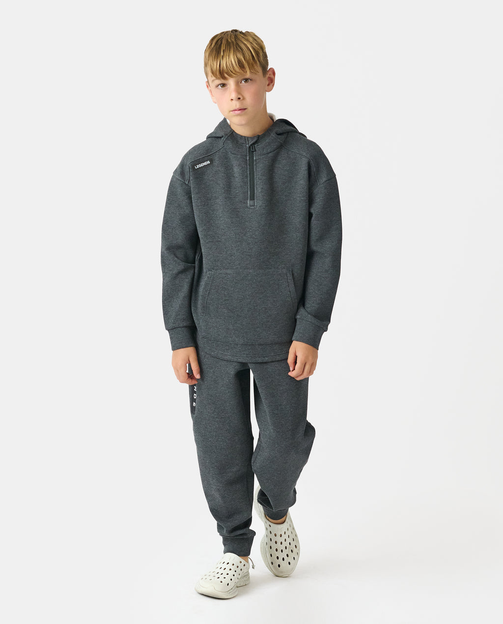 Little Legends Hawthorne Tech Quarter Zip Black Heather