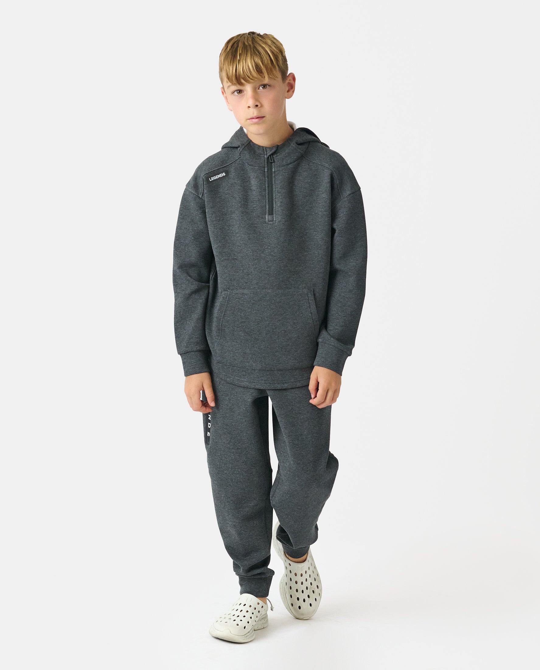 Little Legends Hawthorne Tech Quarter Zip Black Heather