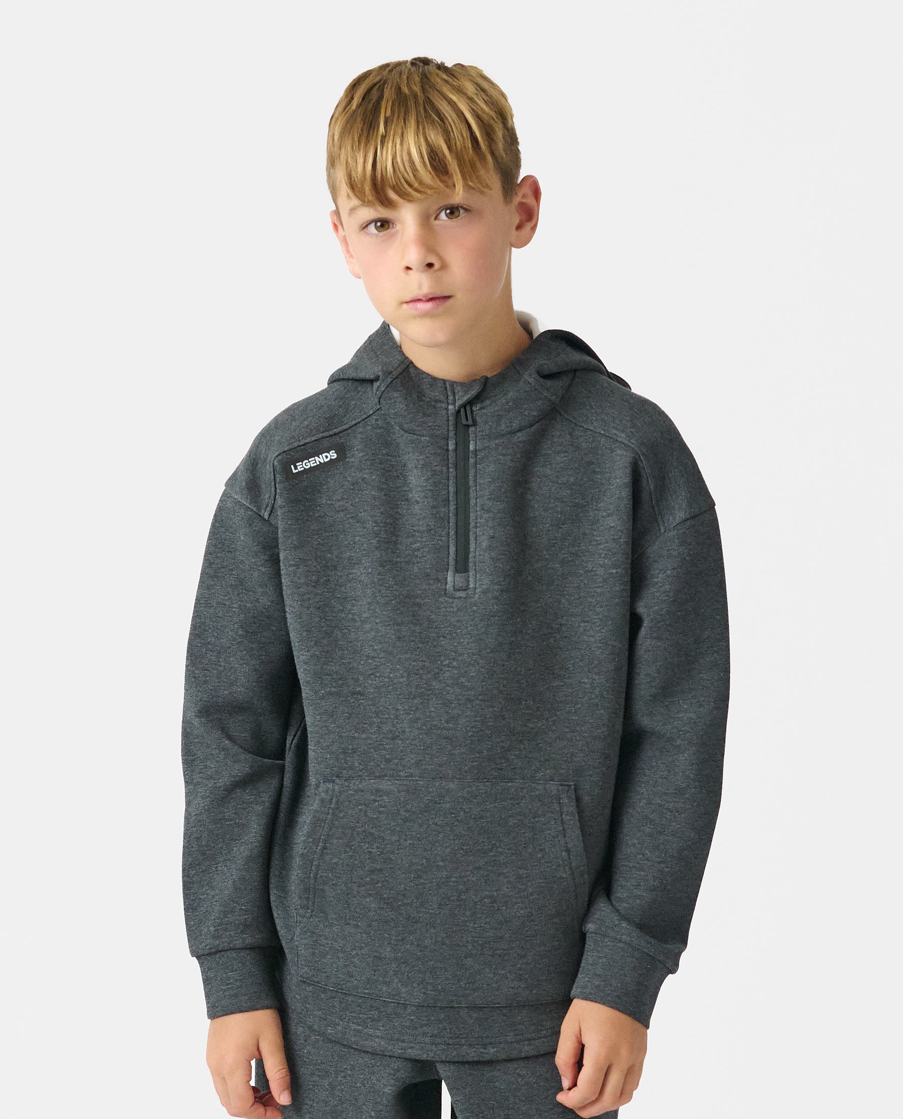 Little Legends Hawthorne Tech Quarter Zip Black Heather