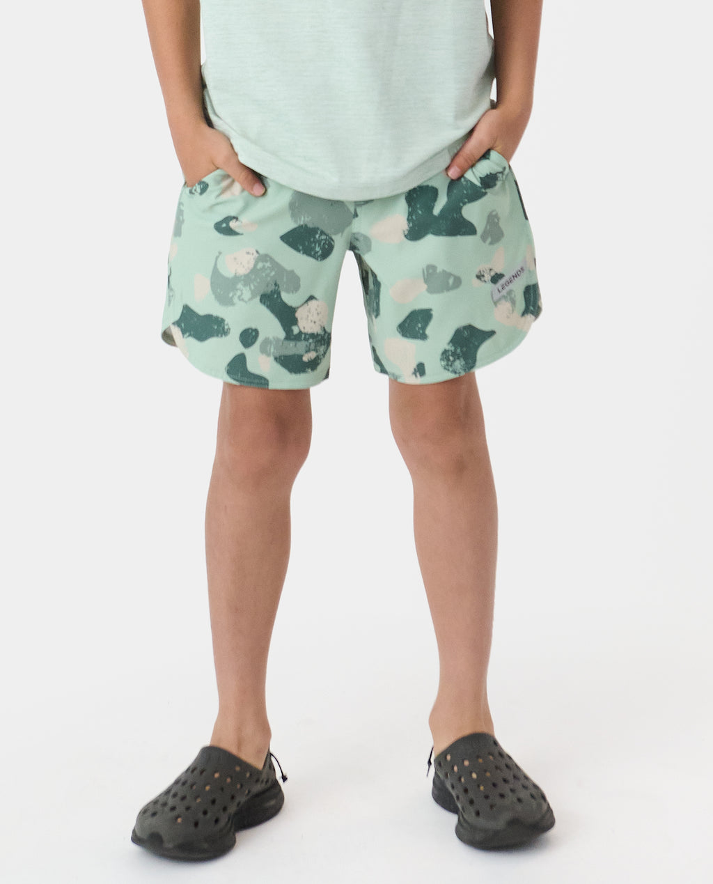Little Legends Luka Short Distressed Camo Dusty Sage - 1