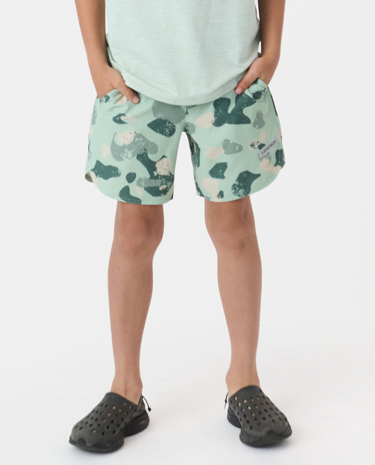Little Legends Luka Short Distressed Camo Dusty Sage