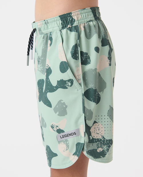 Little Legends Luka Short Distressed Camo Dusty Sage
