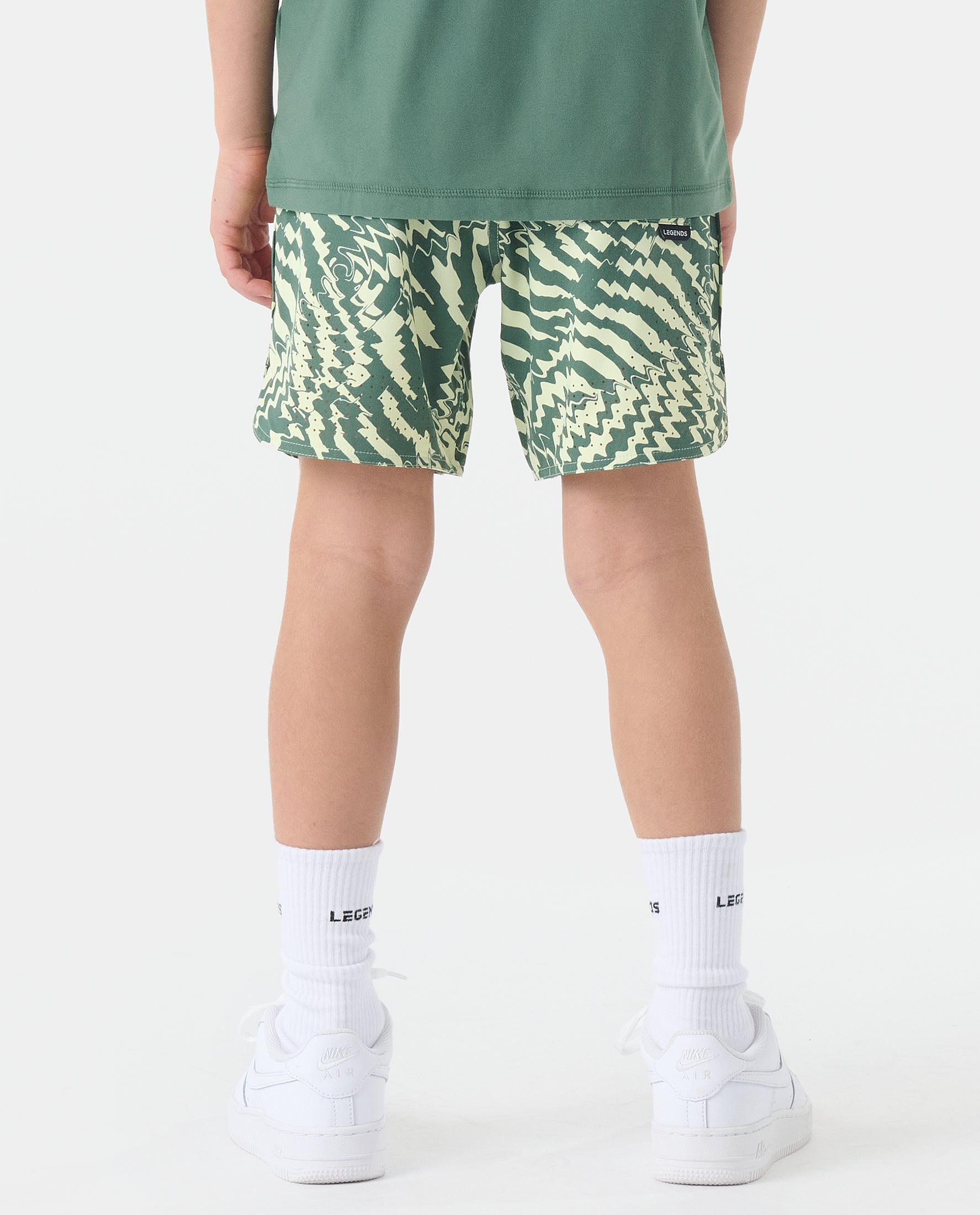 Little Legends Luka Short Geo Palm Hunter Green
