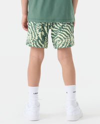 Little Legends Luka Short Geo Palm Hunter Green