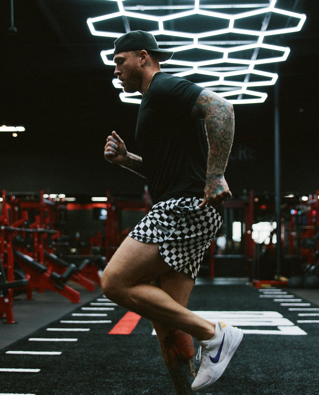 Luka Mesh Short Warped Checkers