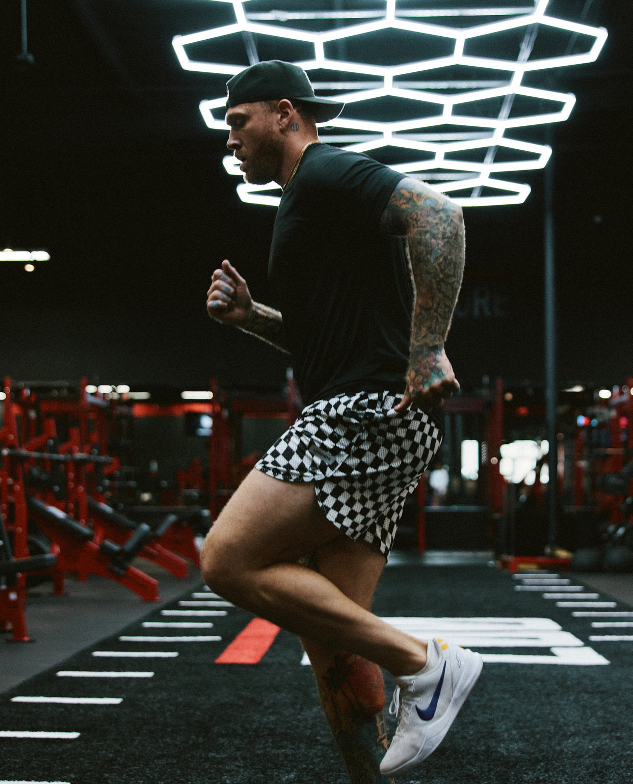 Luka Mesh Short Warped Checkers