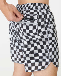 Luka Mesh Short Warped Checkers