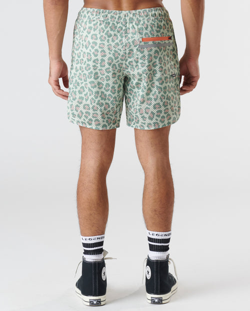 Luka Mesh Short Leopard Pistachio