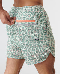 Luka Mesh Short Leopard Pistachio