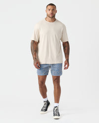 Luka Mesh Short Micro Swirl Azure